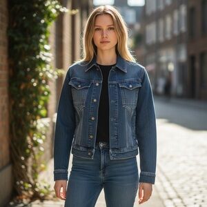 G-STAR RAW DENIM ARC 3D JACKET IN FADED SANTORINI BURTON STRETCH